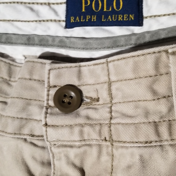 Polo Ralph Lauren Shorts Mens 35 Khaki Cargo 6 Pockets Classic Chino - Picture 3 of 7